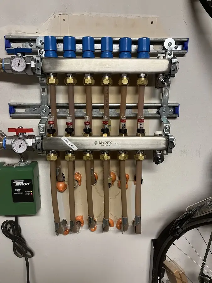 Plumber performing Gas Leak Detection at a residential property in Monticello